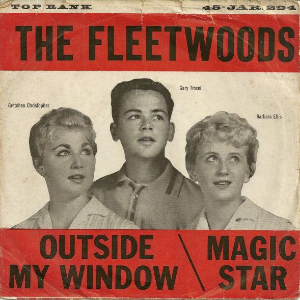 

7inch Record FLEETWOODS - Outside My Window 45JAR294 TOP RANK INTERN 1960 UK Rock Used