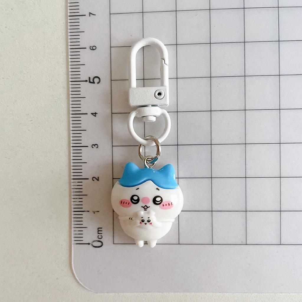 6Pcs Sanrio Chiikawa Keychain Kawaii Anime Hachiware Usagi Cute Anime Series Backpack Bag Pendant  Key Accessories Birthday Gift