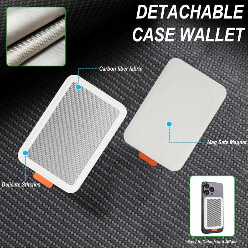 Fiber Patterned Magsafe Magnetic PU Leather Wallet Case for APPLE for iPhone 17 16 15 14 13 12 Pro Max Card Bag Cover