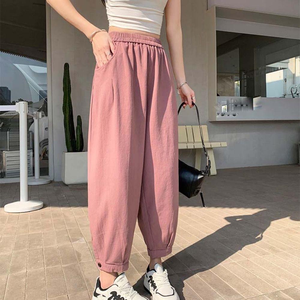 

Drawstring Loose Harlan Pants Straight Women s Baggy Harem Pants Comfortable Girl