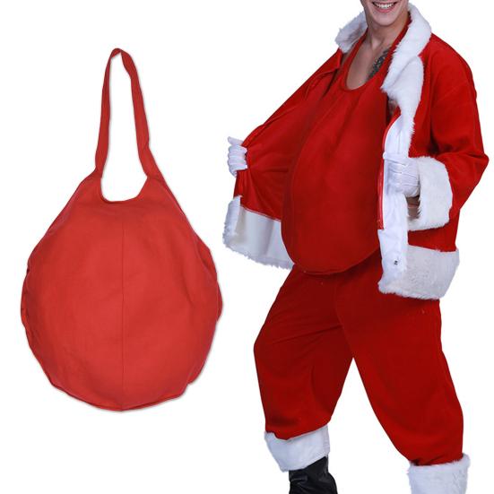 Santa Fake Belly Realistic Solid Color Cloth Good Touch Xmas Fake Belly Christmas Cosplay Prop
