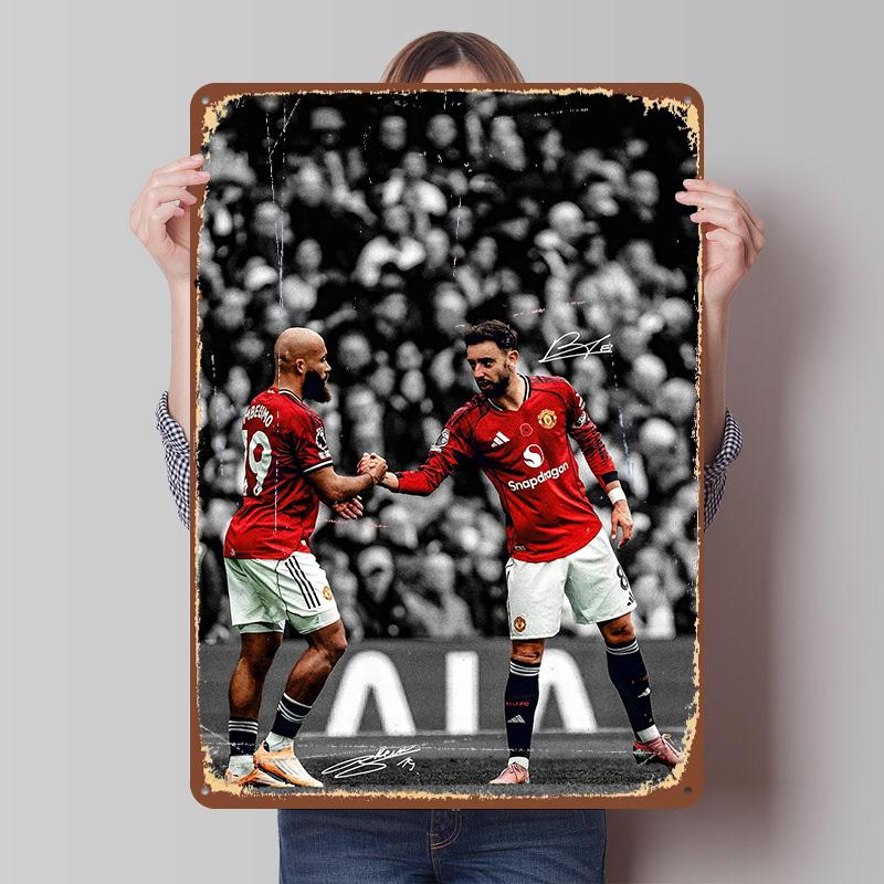 

Bruno Fernandes Vs Bryan Mbeumo Poster Customized Vintage Metal Signs Wall Art Retro Tin Plaque for Mancave Decoration Bedroom 7.9x11.8In(20x30cm)