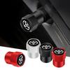 4Pcs Car Tire Valve Stems Cap Aluminum Wheel Air Valve Cover For Toyota CHR Aqua GR Prius Hilux Aygo Avensis Yaris Cruiser Supra
