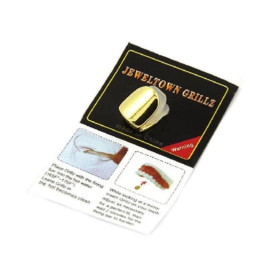HIPHOP Gold Teeth Cap Single Tooth Real Gold Plating Hip Hop Jewelry Teeth Cap Factory Direct Sale