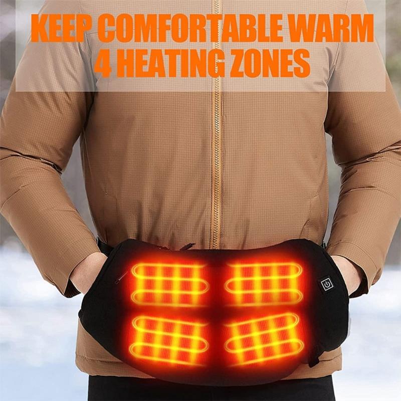 Rechargeable Heated Hand Warmer Pouch Fast Heating Cold Weather Thermal Glove Waist Bag For Travel Office Home