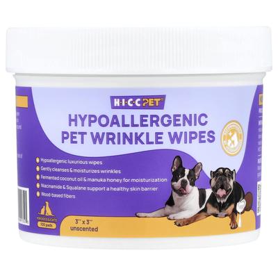 HICC Huisdier, Hypoallergene Huisdier Rimpeldoekjes voor Honden en Katten, Geurloos, 100 Stuks