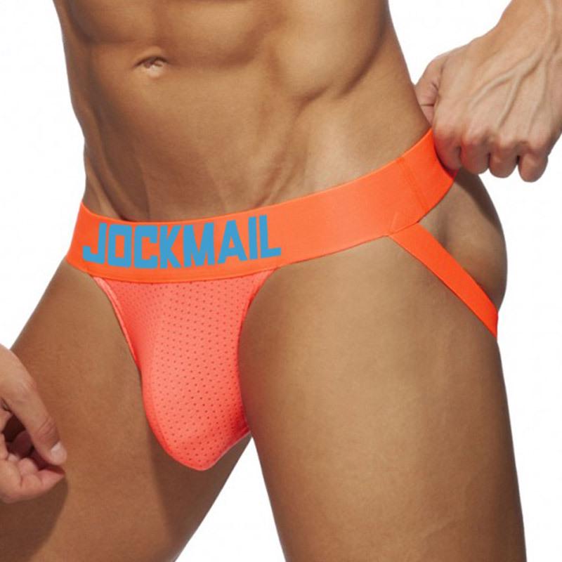 JOCKMAIL Men's Sexy Mesh Bikini Thong Underwear