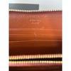Used PRADA Prada Saffiano Round Zipper Long Wallet Orange