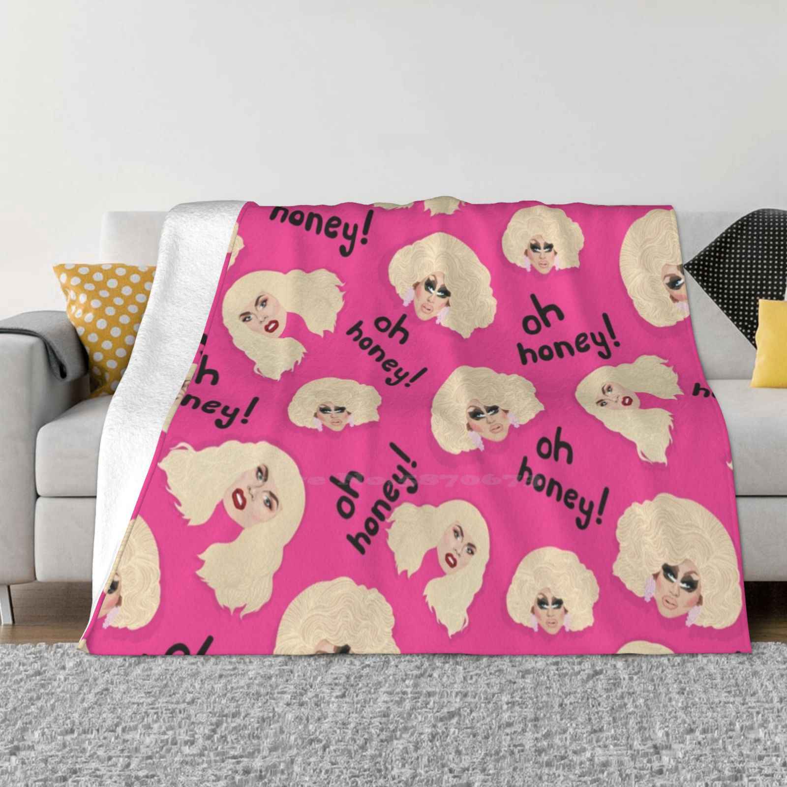 Trixie Mattel & Katya-Rupaul S Drag Race-Rpdr-Oh Honey Super Warm Soft Blankets On Sofa/Bed/Travel Rainbow Lgbtq Memes Reality 30x40in