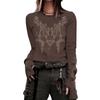 Y2K New Women's Top Long Sleeved T-shirt Gothic Dark Clothing