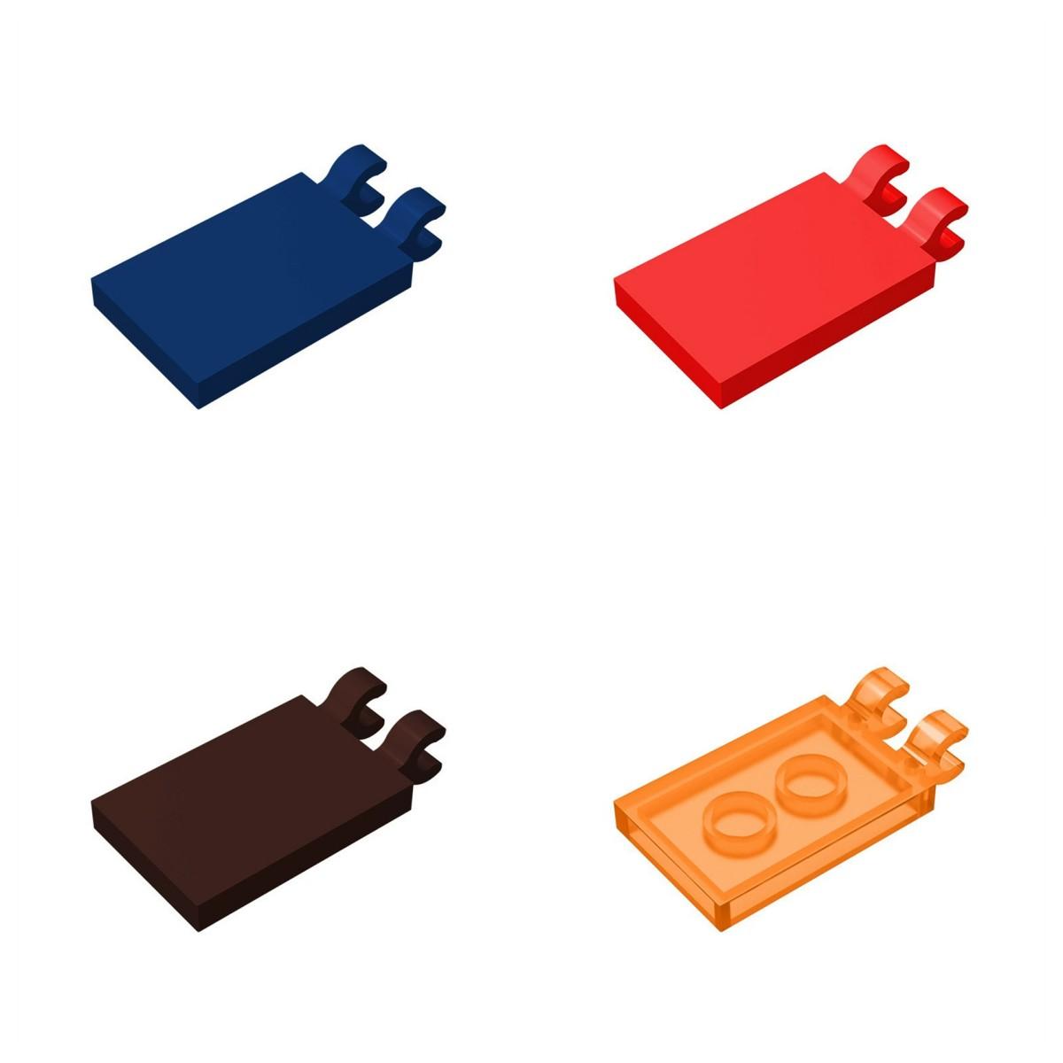 

50pcs MOC Bricks 30350 Tile Modified 2 X 3 with 2 Clips for Building Blocks Parts DIY Educational High-Tech Parts Toys