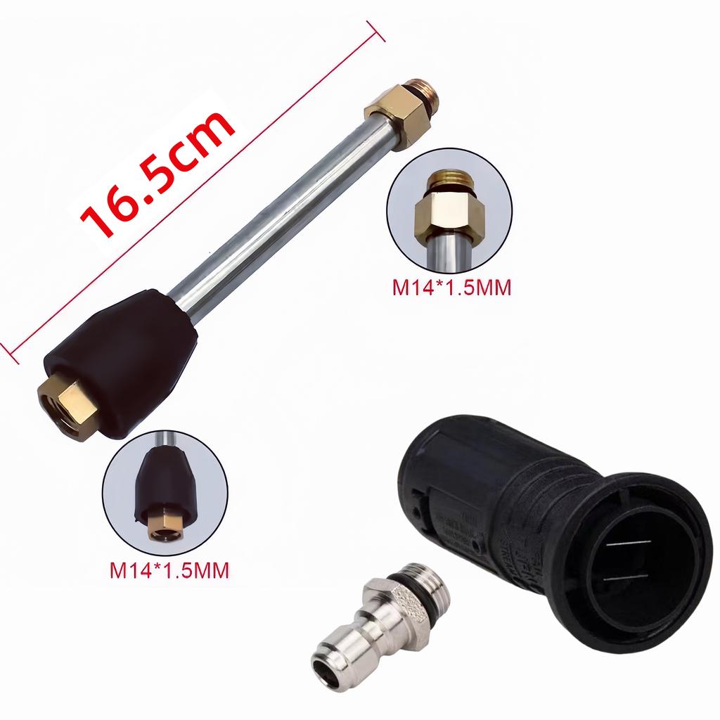 Angle Adjustable High Pressure Washer Nozzle Sprayer With 1/4" Quick Plug Connect & Extend Rod 3000 PSI