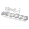 GEFOM 5-socket 16A+T Power Strip with Illuminated Push Button Switch