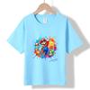 MC-17 MINISO 2026 Summer New Printed Cotton Round Neck T-shirt for Children Aged 1-16, Boys and Girls