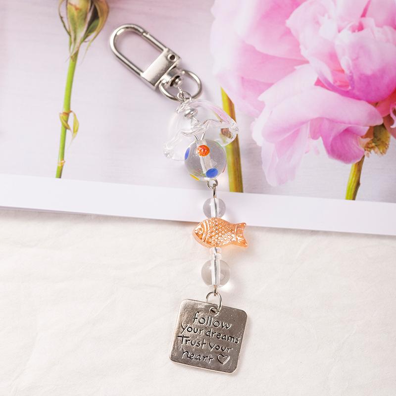 New Cute Little Fish Fresh Wind Chimes High Value Pendant Bag Pendant Mobile Phone Chain Pendant Keychain Gift