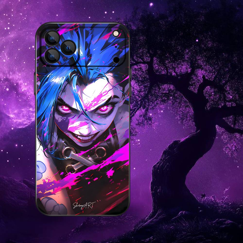

Anime J-Jinx-X Phone Case For iPhone 17,16,15,14,13,12,Pro,Max,Plus,E,SE4,Air,Mini Black Soft Box iPhone15