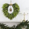Christmas Wreath Artificial Greenery Realistic Wreath Holiday Decoration Festive Ornament Decor For Porch Outdoor Window Walls