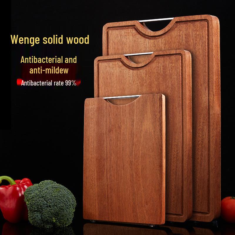 Wenge Wood Antibacterial Double-Sided Cutting Board – Anti-Mold, Solid Wood for Kitchen Use