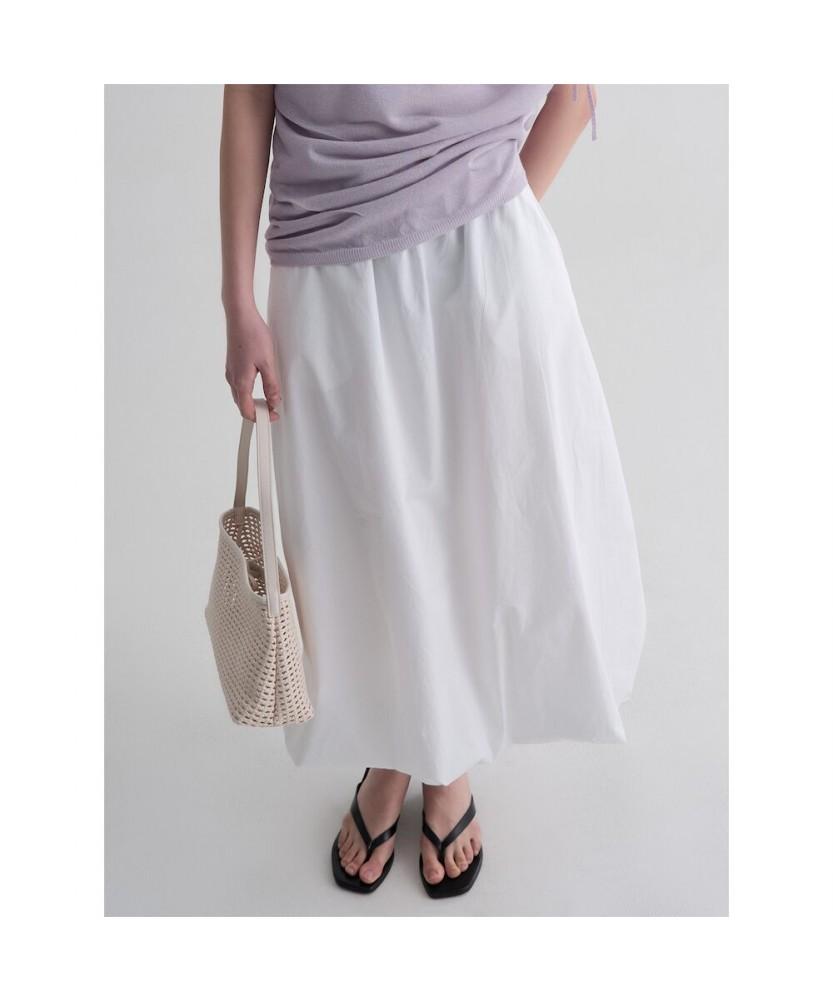 8SECONDS 60-Count Cotton Balloon Long Skirt White
