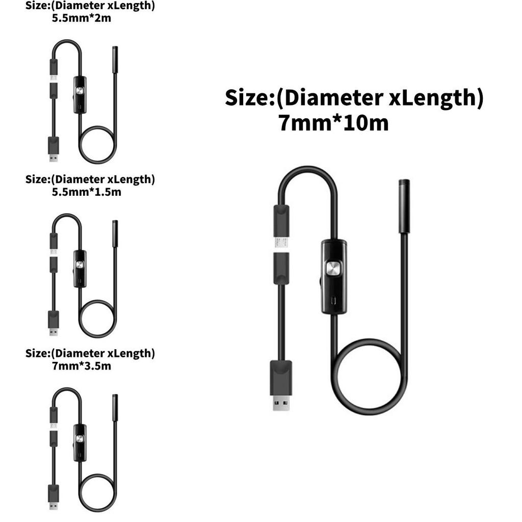 Usb Waterproof Inspection Scope With Camera And Led Illumination For Car Repair And Household Use