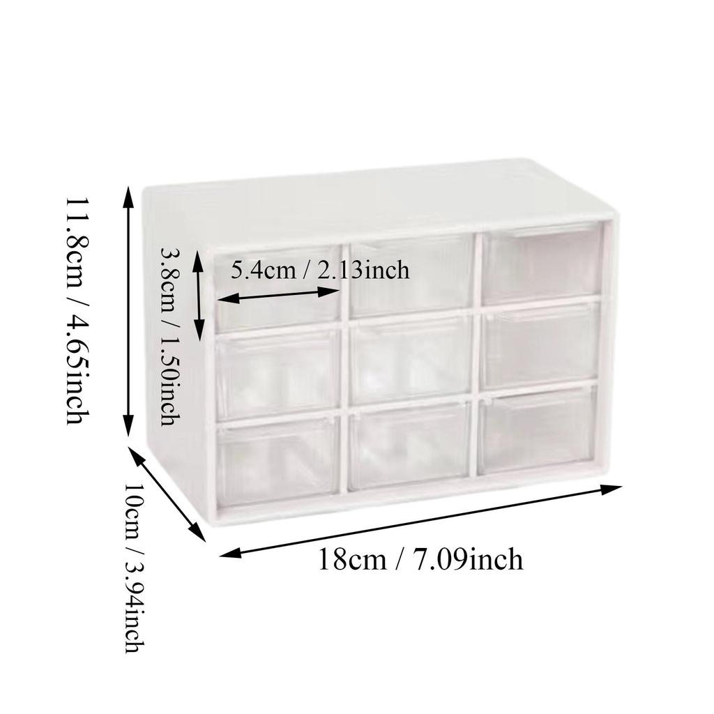 Organizer Jewelry Organizer Desktop Storage Box Drawer Type Transparent Shelf Stationary Hair Decoration Box Can Be Stacked Orga