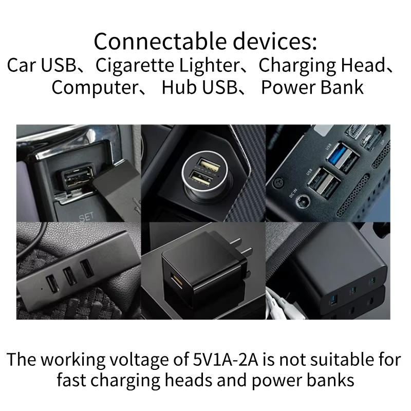 Car USB Night Light Touch Dimmable LED Filament Lamp Portable Lighting Plug and Play Decorative Atmosphere Light for Car Bedroom