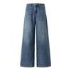 Women's Vintage High-Waisted Wide-Leg Jeans - Non-Clingy, Loose Fit for Spring and Autumn