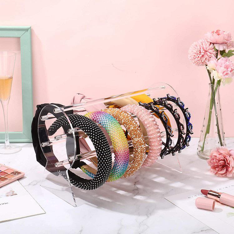 Acrylic Headband and Jewelry Display Stand for Accessories