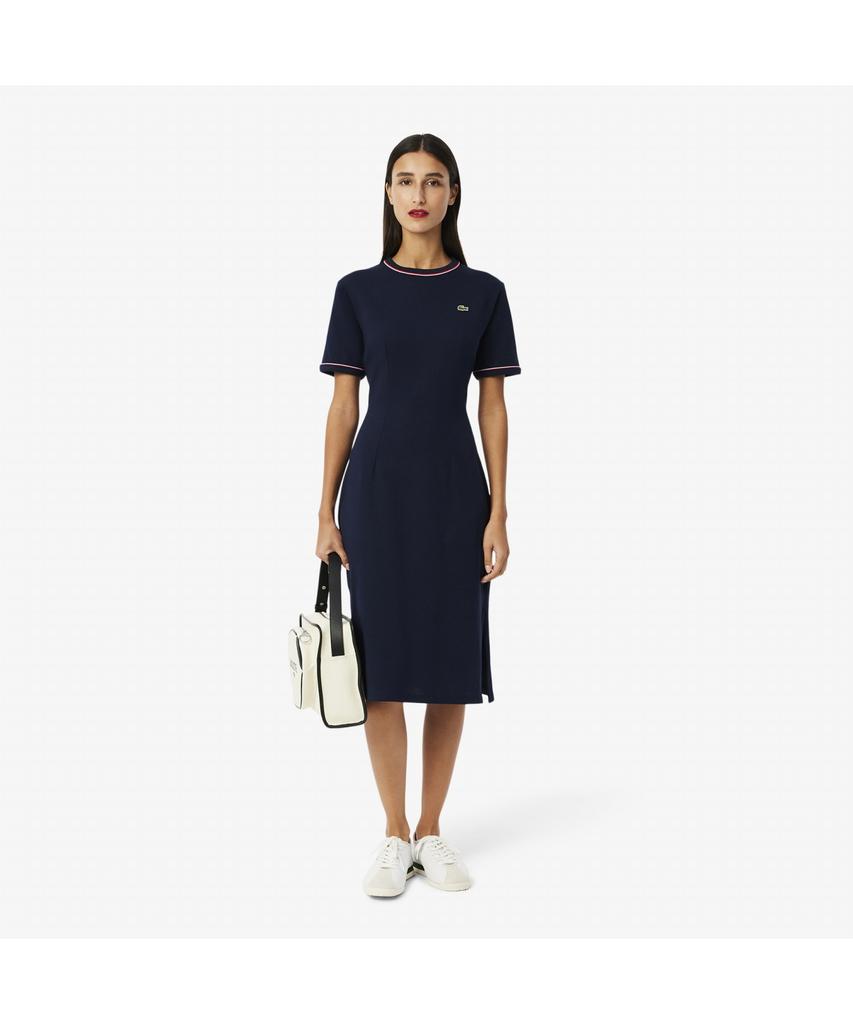 LACOSTE Women'S Essentials Fit 'N Flare T-Shirt Dress Ef9988-55G Gwi