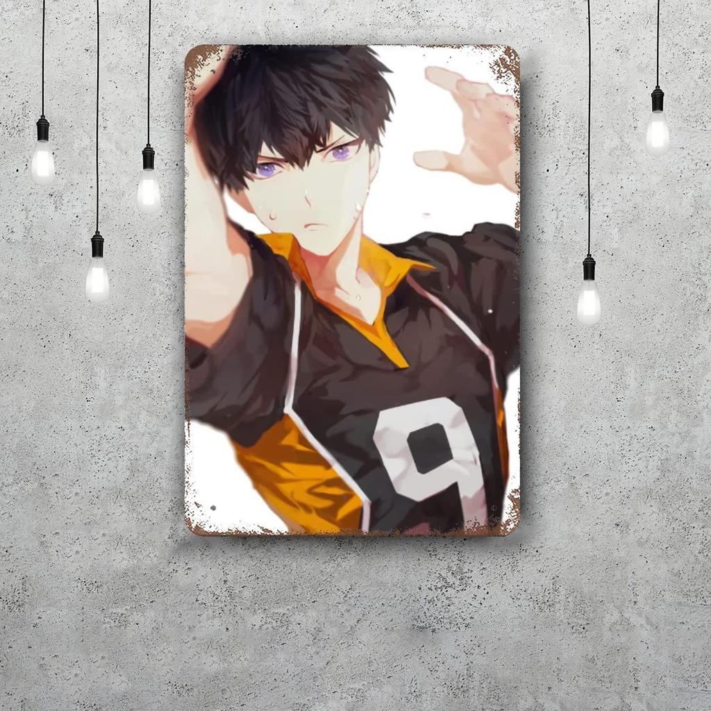 Haikyu Hinata Animation Vintage Metal Tin Signs Posters Decor Retro Metal Plaque Wall Art Decor for Garage Bar