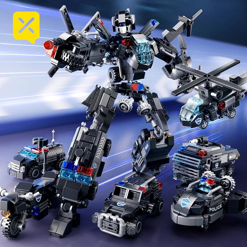 TOYLINX 691PCS Cool Puzzle Transformation Bricks Mecha Building Blocks Education Toys Birthday Gifts Christmas Gifts for Kids