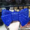 Schleifenform Blaue Strass-Abend-Clutch Tasche Luxus Damen Diamant-Portemonnaie Kristalltaschen Hochzeitsfeier Abschlussball-Portemonnaies und Handtaschen
