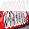7x Weiße Kühlergrill-Frontgitter-Einsätze für Jeep JK Wrangler 2007-18 Zubehör