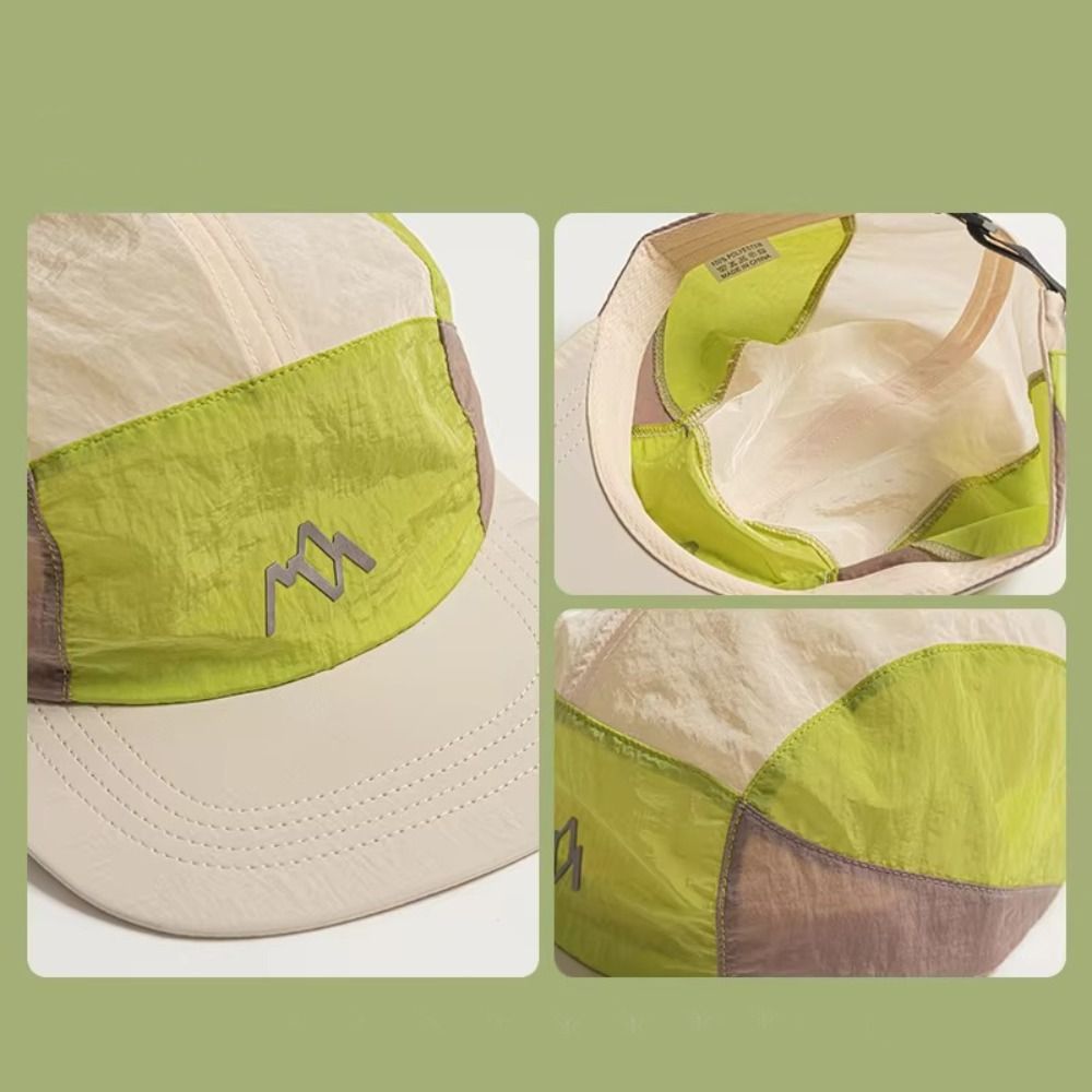 Fashion 5-panel Camping Hats Japanese Style Quick-drying Flat Brim Baseball Cap Adjustable Thin Sunshade Cap Unisex