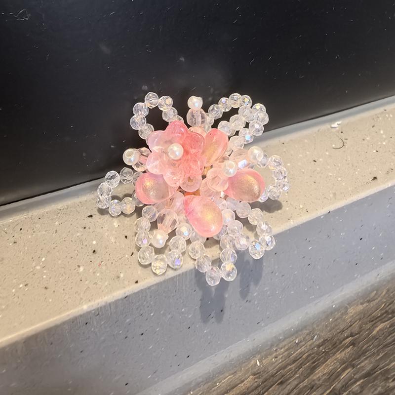 Dopamine Pearl Butterfly Beaded Jelly Shoes Sandals Accessory Diy Decorative Shoe Flower Slippers Shoe Buckle Accessories