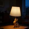 Desk Lamp Resin Bunny Puppy Cow Shape Night Light with Touch Switch Soft LED Lighting for Bedroom Bedside Table Hallway Home Office