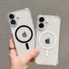 For MagSafe Transparent Acrylic Shockproof Phone Case with Camera Lens Protector For iPhone 16 Pro Max 15 14 Plus 13 12 11