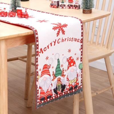 Chemin de Table moderne avec flocons de neige de noël, fond rouge, décoration de mariage, chemin de Table pour Table à manger, décorations de noël