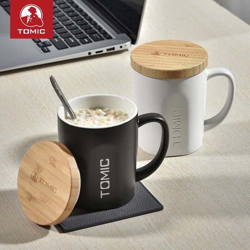 TOMIC Simple Ceramic Mug with Lid