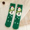 5/10 Pairs Comfortable Casual Autumn Winter Thickened Christmas Socks for Women Home Warm Coral Fleece Socks Cute Cartoon Straight Leg Floor Socks