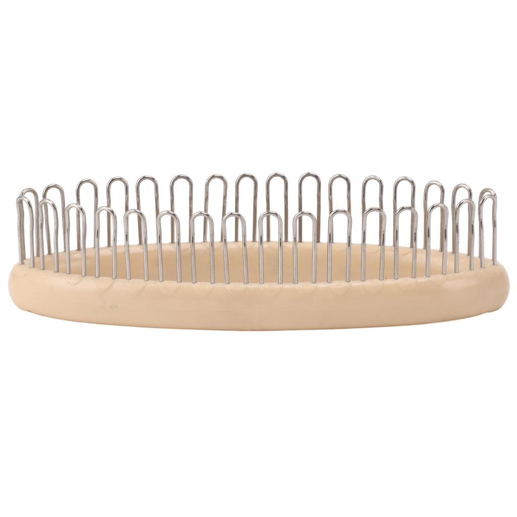 Pletací rámeček Dřevěný Kulatý Kapesní Pletací Deska DIY Tkalcovský Nástroj s Rámečkovým Kapesním Nástrojem a