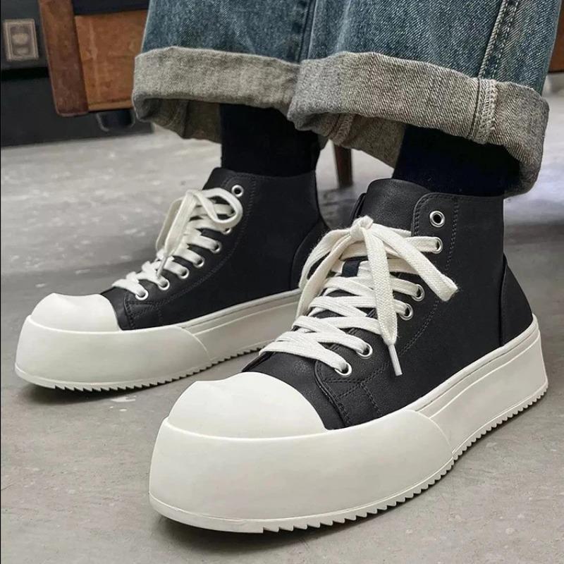 Fashion Women Platform Ankle Sneakers High-Top Lace-Up Canvas Shoes for Women Spring Autumn Trendy -Design Sneakers Zapatos De Mujer
