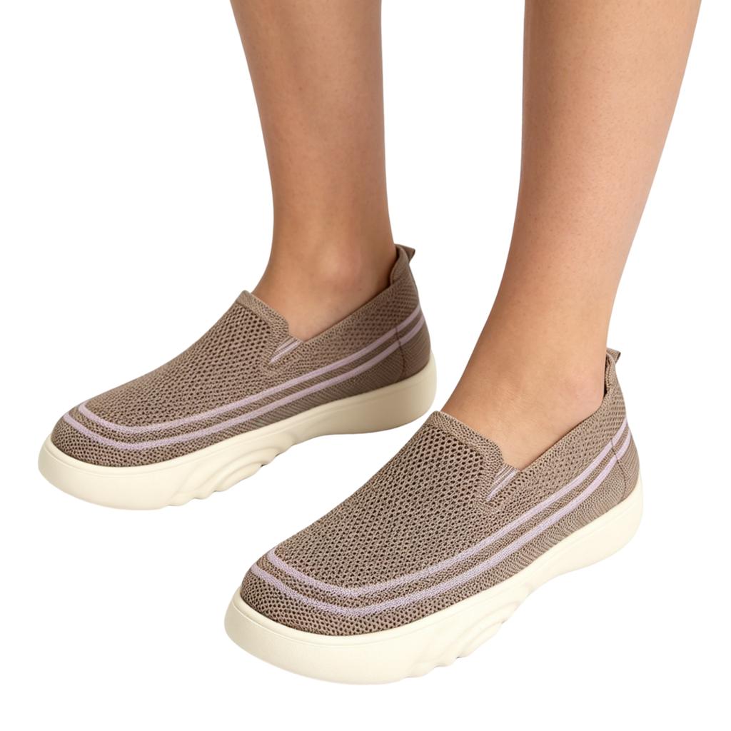 Women Mesh Casual Slip On Shoes Lightweight Breathable Walking Sneakers Flexible Sole Comfortable Fit