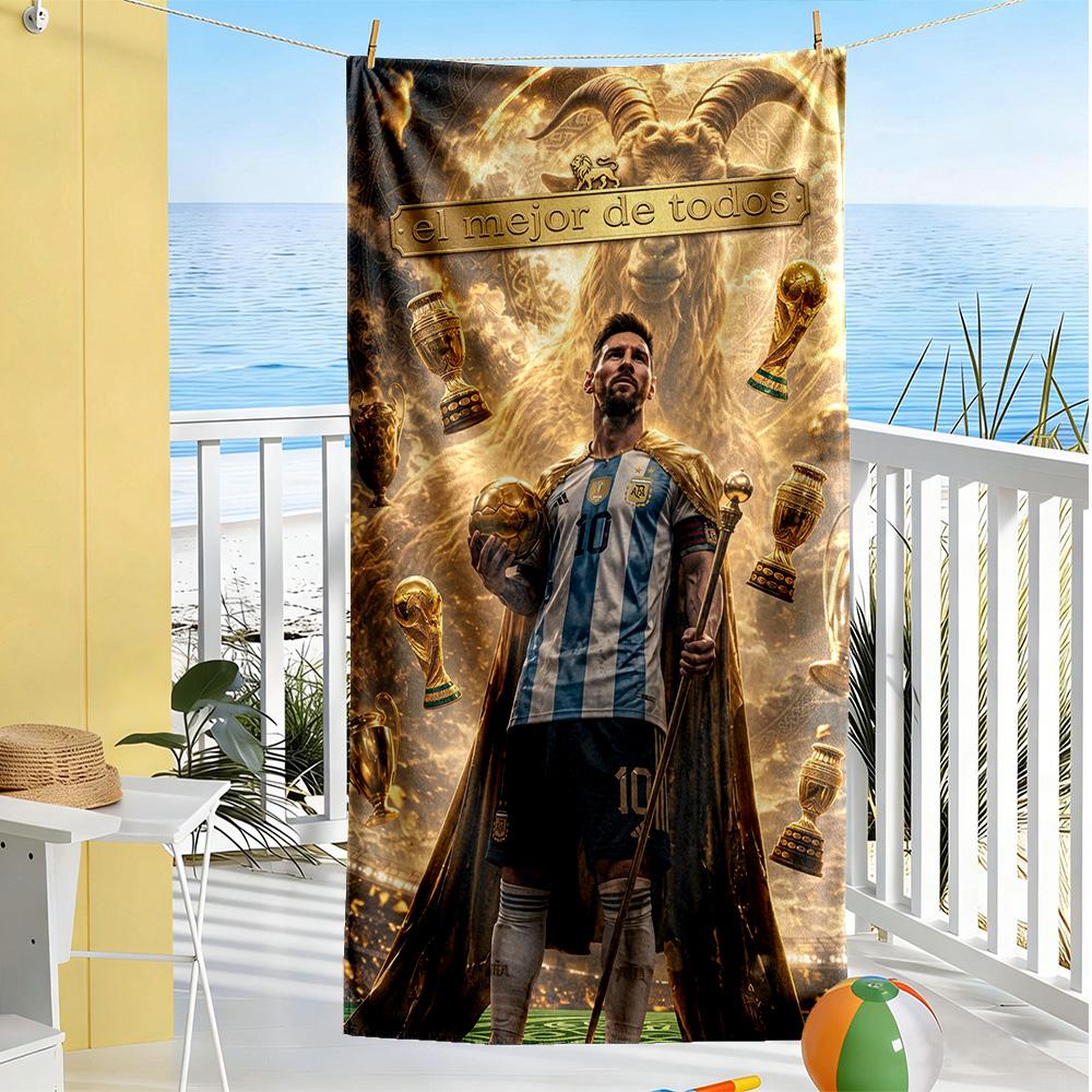 Messi Beach Towel Soft Durable Quick-Dry Comfortable Lightweight Portable for Swimming,Beach,Camping, Travel, Beach Accessories,Gym