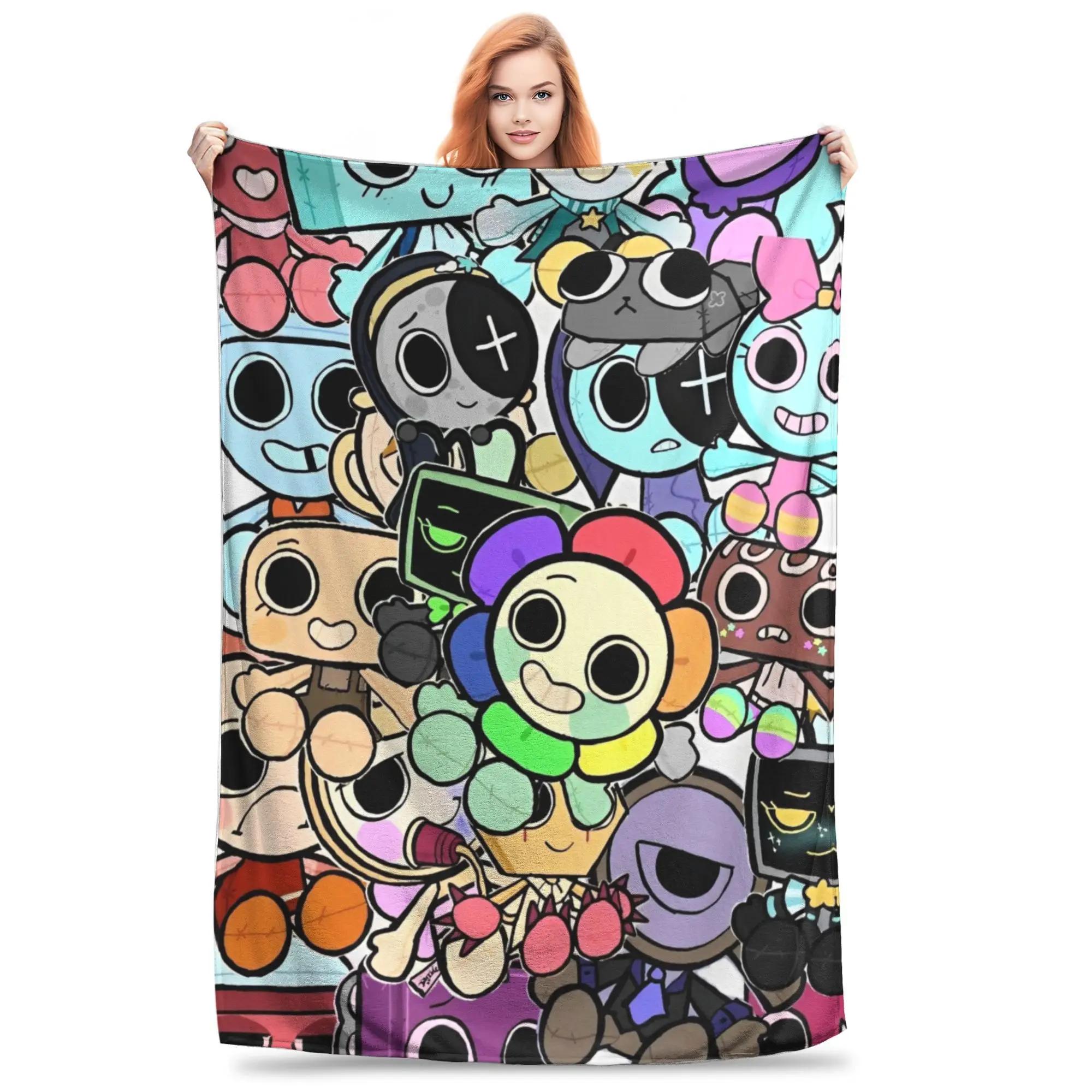 Мультяшные игры Dandys World Фланелевое одеяло Уютный плед для дивана Постельное белье Гостиная xсм 75cm x 90cm