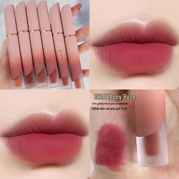 Waterproof Velvet Matte Lip Mud Gloss - Non-Fading, Natural Look for Students and Parties