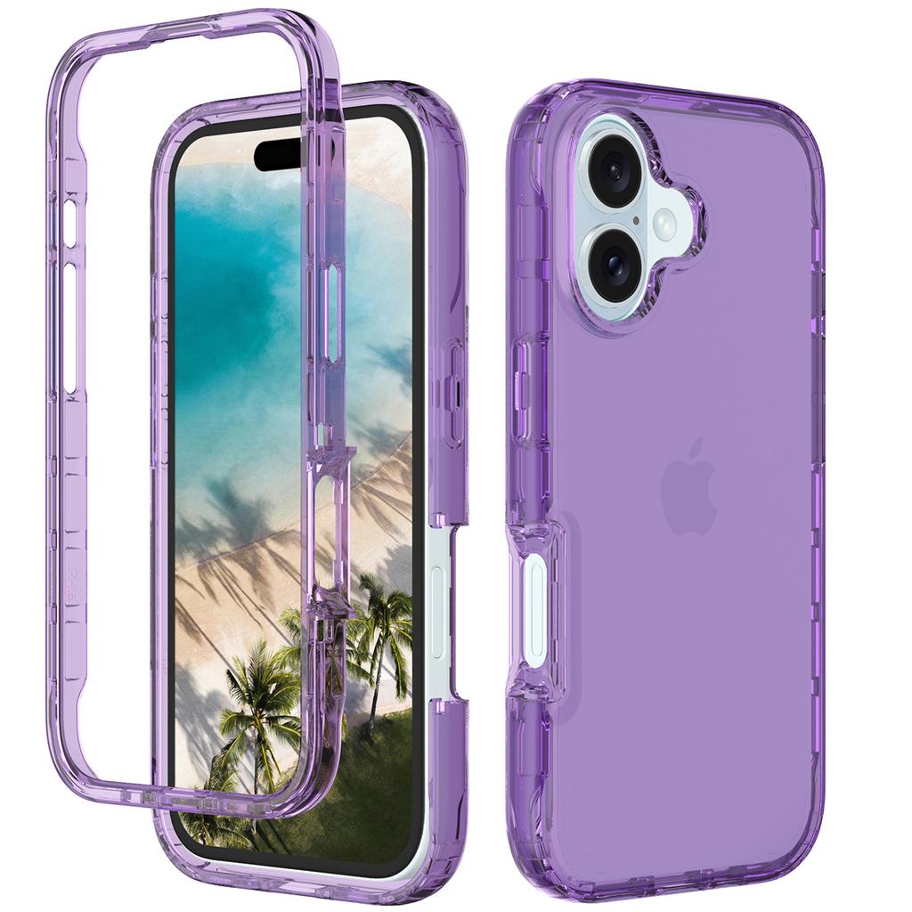 For iPhone 16 Plus Case Shockproof TPU+PC Hybrid Phone Cover