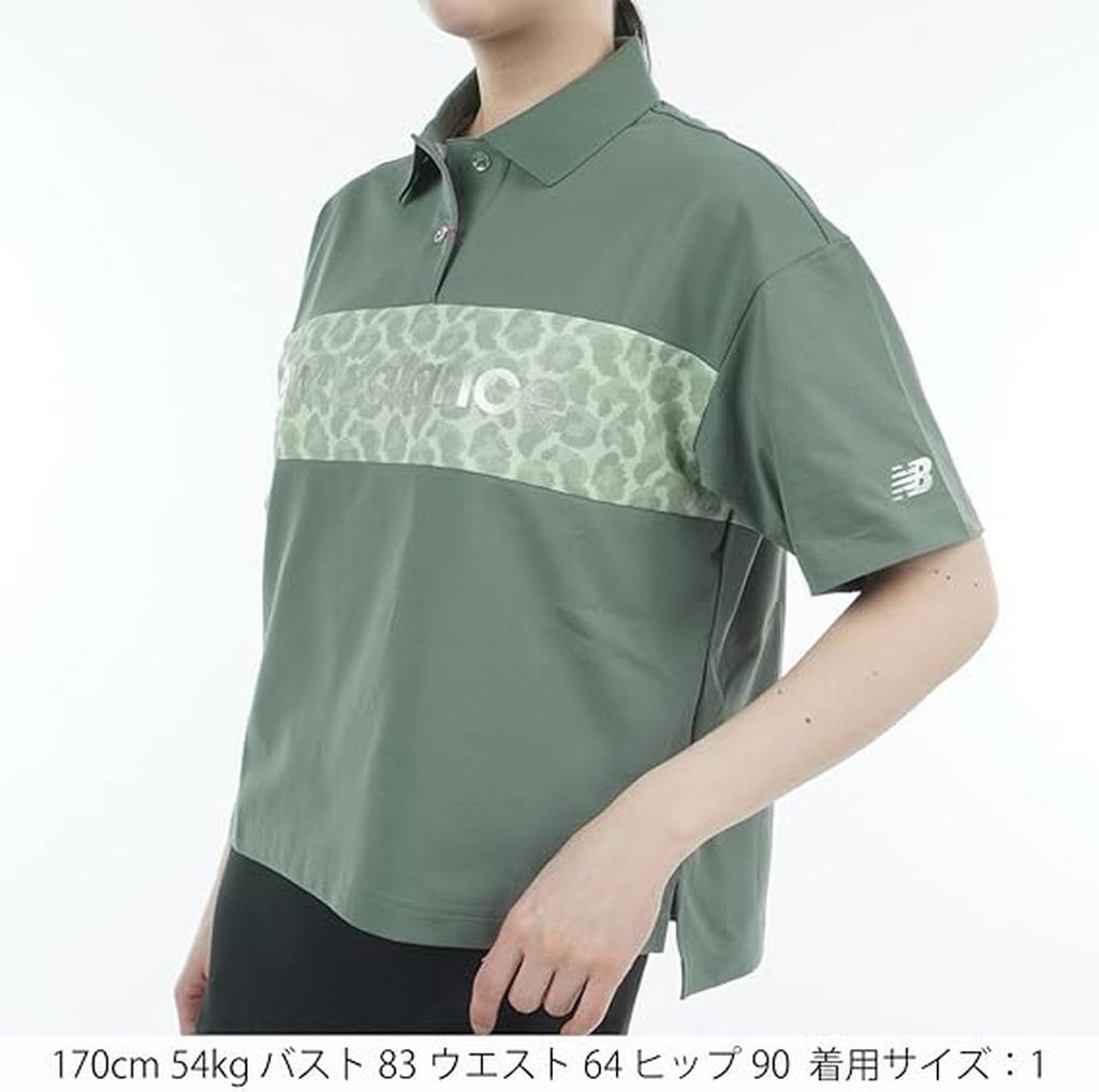 Golf Short Sleeve Big Polo Shirt Quick Cool 0 [New Balance] Women's (Moisture Absorbent, Drying, Touch) / 012-5160503 181_Khaki [S]