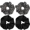 New Polka Dot Hair Ties Rope Women Large Size Heart Bowknot Printed Scrunchies Grey Black Hairband Ponytail Holder Headwear