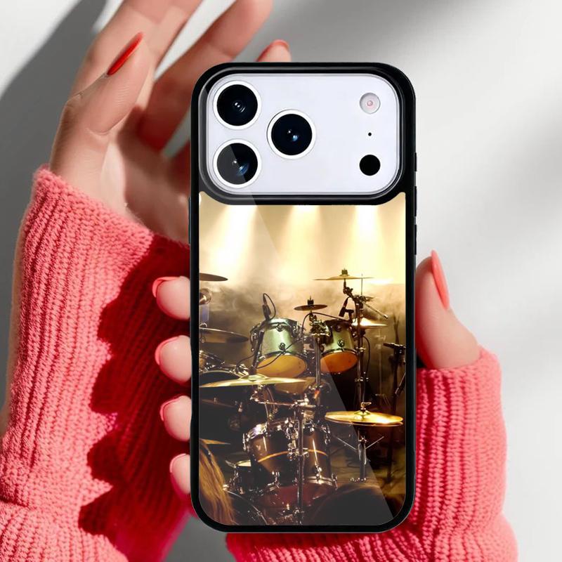 Drum Drummer Phone Case for iPhone 17 16 15 14 13 Pro Max Back Cover for 12 11 Pro Coque